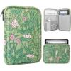 TiMOVO 9-11″ Tablet Sleeve for iPad 11-inch A16 2025, iPad 10th Gen. 10.9″, iPad 10.2″, iPad Air 11 Inch/5th/4th Gen. 10.9″, Galaxy Tab A9 Plus 11″, Protective Bag with Pocket, Black(Aa-Green Flower)