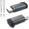 TiMOVO Adapter for Lightning to USB C Adapter, USB to USB C Cable Converter for iPhone 16/16 Pro/Pro Max, iPad Pro/Air/Mini, MacBook Pro/Air, Fast Charging & Data Transfer,Not for OTG/Audio/Video,Grey(Gray)
