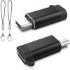 TiMOVO Adapter for Lightning to USB C Adapter, USB to USB C Cable Converter for iPhone 16/16 Pro/Pro Max, iPad Pro/Air/Mini, MacBook Pro/Air, Fast Charging & Data Transfer,Not for OTG/Audio/Video,Grey(Black)