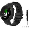 TiMOVO Band Compatible with Garmin Forerunner 45, Soft Silicone Band Adjustable Replacement Watch Strap Fit Garmin Forerunner 45 – Black(Black)
