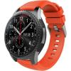 TiMOVO Band Compatible with Samsung Gear S3 Frontier/Galaxy Watch 3 45mm/Galaxy Watch 46mm, 22mm Soft Silicone Strap fit S3 Classic/Huawei Watch GT3 46mm/GT/GT2 46mm/Ticwatch Pro 3 – Black(Orange)
