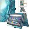 TiMOVO Case Fits All-New Kindle Fire 7 Tablet (7″, 12th Generation, 2022 Release), PU Leather Protective Cover with Hand Strap Card Slot, Auto Wake/Sleep, Vertical Horizontal Stand, Gilding