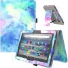 TiMOVO Case Fits All-New Kindle Fire 7 Tablet (7″, 12th Generation, 2022 Release), PU Leather Protective Cover with Hand Strap Card Slot, Auto Wake/Sleep, Vertical Horizontal Stand, Dreamy Nebula