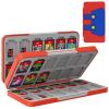 TiMOVO Game Card Case for Nintendo Switch 2/Switch OLED/lite, Compact & Portable Storage Holder Cartridge with 60 Game Card Slots, 24 3DS Cards & 36 Micro SD Cards Slots(Red Blue)