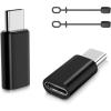TiMOVO Lightning Female to USB C Male Adapter, 4 Pack USB C to Lightning Adapter Supports Charging & Data Sync with Anti-Lost Loop for iPhone 15/16 Pro Max Plus, iPad Pro/Air, Not for Audio/OTG, White(Black)