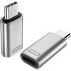 TiMOVO Lightning Female to USB C Male Adapter,Lightning to USB C Adapter Converter with 35W Fast PD Charger & Data Transfe for iPhone 15/16/Pro/Pro Max/Plus,iPad Pro/Air USB-C Adapter, Silver(Silver)