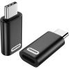 TiMOVO Lightning Female to USB C Male Adapter,Lightning to USB C Adapter Converter with 35W Fast PD Charger & Data Transfe for iPhone 15/16/Pro/Pro Max/Plus,iPad Pro/Air USB-C Adapter, Silver(Black)