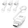 TiMOVO Lightning to USB C Adapter, 2 Pack Lightning Female to USB C Male Adapter with 60W Fast Charge & Anti-Lost Loop for iPhone 16/15 Pro Max/Pro/Plus, iPad, MacBook Pro/Air,Galaxy S24/S25/S23-White(4 Pack White)