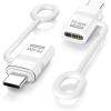 TiMOVO Lightning to USB C Adapter, 2 Pack Lightning Female to USB C Male Adapter with 60W Fast Charge & Anti-Lost Loop for iPhone 16/15 Pro Max/Pro/Plus, iPad, MacBook Pro/Air,Galaxy S24/S25/S23-White(2 Pack White)