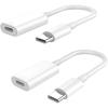 TiMOVO Lightning to USB C Adapter for iPhone 15 Pro Max/15 Pro/15 Plus, Type C Charger Connector Cable Support 35W Fast Charging & Data Transfer, Lightning Converter for iPad Not for Audio OTG(2 Pack)