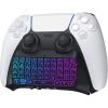 TiMOVO PS5 Controller Keyboard with Green Backlit, Wireless Bluetooth Keypad Chatpad for PlayStation 5, Built-in Speaker & 3.5mm Audio Jack, Mini Gaming Keyboard for PS5 Accessories, Black(Black & White)