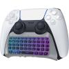 TiMOVO PS5 Controller Keyboard with Green Backlit, Wireless Bluetooth Keypad Chatpad for PlayStation 5, Built-in Speaker & 3.5mm Audio Jack, Mini Gaming Keyboard for PS5 Accessories, Black(Gray)