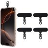 TiMOVO Phone Tether Tab Rotatable 360°, 4 Pack Cell Phone Lanyard Patch for Phone Strap, Anti-Theft Phone Tether Tab for iPhone 16, 15 & Most Smartphones, Black(Black)