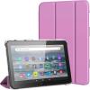 TiMOVO Protective Case Fits All-New Kindle Fire 7 Tablet (7″, 12th Generation, 2022 Release), Slim Trifold PU Leather Smart Stand Cover, Frosted Hard Back Shell with Auto Wake/Sleep, Purple