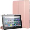 TiMOVO Protective Case Fits All-New Kindle Fire 7 Tablet (7″, 12th Generation, 2022 Release), Slim Trifold PU Leather Smart Stand Cover, Frosted Hard Back Shell with Auto Wake/Sleep, Rose Gold