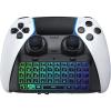 TiMOVO RGB Backlight Keyboard for PS5 Edge Controller, Wireless Bluetooth Keypad Chatpad for PS5 Dualsense Edge Controller, Mini PS5 Edge Keyboard with Built-in Speaker & 3.5mm Audio Jack, Black
