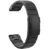 TiMOVO Replacement Band Compatible with Garmin Instinct/Fenix 7/Fenix 6/6 Pro/Fenix 5/5 Plus/Forerunner 935/945, 22mm Premium Stainless Steel Quick Release Watch Band Fit Forerunner 935/945 – Black(Black)