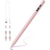 TiMOVO Stylus Pen for Touch Screens, Fast Charge Stylus Pen for Apple iPad/iPhone/Xiaomi/Samsung Android Capacitive Touch Screen Stylus Pen with Power Display, White(Pink)