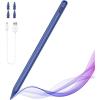 TiMOVO Stylus Pen for Touch Screens, Fast Charge Stylus Pen for Apple iPad/iPhone/Xiaomi/Samsung Android Capacitive Touch Screen Stylus Pen with Power Display, White(Blue)