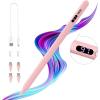TiMOVO Stylus Pen for Touch Screens, Fast Charge Stylus Pen for Apple iPad/iPhone/Xiaomi/Samsung Android Capacitive Touch Screen Stylus Pen with Power Display, White(Rose Pink)