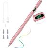 TiMOVO Stylus Pen for iPad, Apple Pencil USB C Fast Charge, Palm Rejection for 2018-2024 Apple iPad Pro 13/12.9/11”, iPad 10/9/8/7/6th Gen, iPad Air 11&13 inch (M2) /6/5/4/3th, iPad mini 5/6th(Rose Gold)