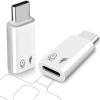 TiMOVO USB C to Lightning Microphone Adapter, 2 Pack Lightning Female to USB-C Male for Lavalier Mic Receiver, Sound Card and OTG Fit for iPhone 16/15 Series, iPad Pro/Air, Not for Headphone and Data
