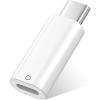 TiMOVO USB C to Pencil Adapter for Apple Pencil 1st Generation, USB C Male to Lightning Female Charging Adaptor for iPad 10th 11th Generation, Bluetooth Pair Connector Apple Pencil Charger, White