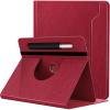 TiMOVO Universal Case for 9-11 Inch Tablet, 360 Degree Rotating Stand Protective Cover with Pen Pocket for 9 10 10.1 Inch Android Touchscreen Tablet, Black(Vintage Red)