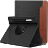 TiMOVO Universal Case for 9-11 Inch Tablet, 360 Degree Rotating Stand Protective Cover with Pen Pocket for 9 10 10.1 Inch Android Touchscreen Tablet, Black(A-Demin Black & Brown)