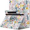 TiMOVO Universal Case for 9-11 Inch Tablet, 360 Degree Rotating Stand Protective Cover with Pen Pocket for 9 10 10.1 Inch Android Touchscreen Tablet, Black(Flowers)