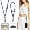 TiMOVO Universal Phone Lanyard Crossbody, Adjustable Anti-Theft Phone Strap Crossbody for Phone Cases, Cell Phone Neck Lanyard Wrist Strap for Women, Khaki(Dark Blue)