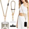 TiMOVO Universal Phone Lanyard Crossbody, Adjustable Anti-Theft Phone Strap Crossbody for Phone Cases, Cell Phone Neck Lanyard Wrist Strap for Women, Khaki(Khaki)