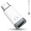 TiMOVO for Lightning to USB C Audio Headphone Adapter with Line Control, Lighting to USB C Earphone Adaptor for iPhone 16/15 Series, iPad Air/Pro/Mini, Not for Charging and Data Transfer, White(White)