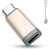 TiMOVO for Lightning to USB C Audio Headphone Adapter with Line Control, Lighting to USB C Earphone Adaptor for iPhone 16/15 Series, iPad Air/Pro/Mini, Not for Charging and Data Transfer, White(Gold)