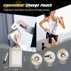 TiMOVO Clip and Go Phone Strap with Wallet, Phone Lanyard Crossbody with Zippered Pouch Adjustable Strap for Phones, Beige