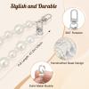 TiMOVO Universal Phone Lanyard, Beaded Pearls Cell Phone Chain Anti-Theft Crossbody Strap for iPhone 15 Pro Max and Most Smartphones, Adjustable Cell Phone Neck Holder for Women, White(Beaded Pearls White)