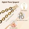 TiMOVO Universal Phone Lanyard, Metal Cell Phone Chain Anti-Theft Crossbody Strap for iPhone 15 Pro Max and Most Smartphones, Adjustable Cell Phone Neck Holder for Women, Leopard(Leopard)