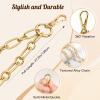 TiMOVO Universal Phone Lanyard, Metal Cell Phone Chain Anti-Theft Crossbody Strap for iPhone 15 Pro Max and Most Smartphones, Adjustable Cell Phone Neck Holder for Women, Golden(Golden)