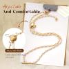 TiMOVO Universal Phone Lanyard, Metal Cell Phone Chain Anti-Theft Crossbody Strap for iPhone and Most Smartphones, Adjustable Cell Phone Neck Holder for Women, Gold+White(Gold+white)