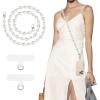 TiMOVO Universal Phone Lanyard, Beaded Pearls Cell Phone Chain Anti-Theft Crossbody Strap for iPhone 15 Pro Max and Most Smartphones, Adjustable Cell Phone Neck Holder for Women, White(Beaded Pearls White)