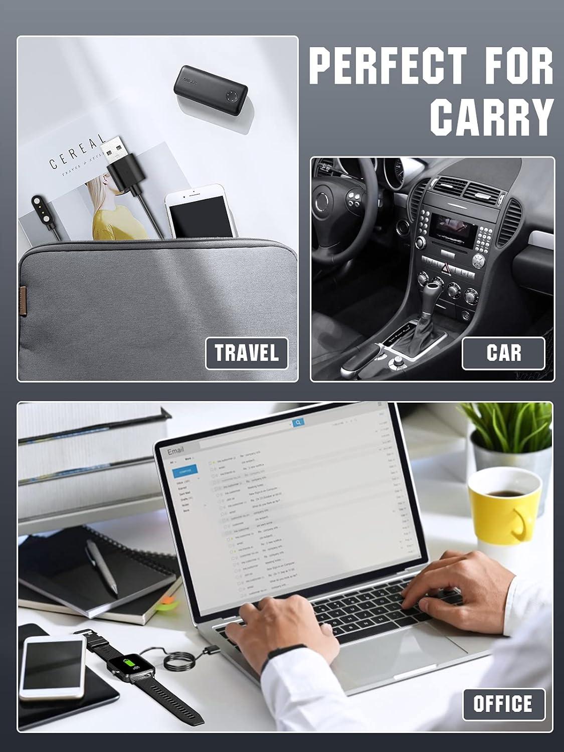 imageTiMOVO 33FT Smart Watch Charger Compatible with YAMAY Letsfit VeryFitPro Magnetic USB Smartwatch Charging Cable for Willful SW021 SW023 SW025Umidigi Uwatch 3S 3 2 2S BlackBlack