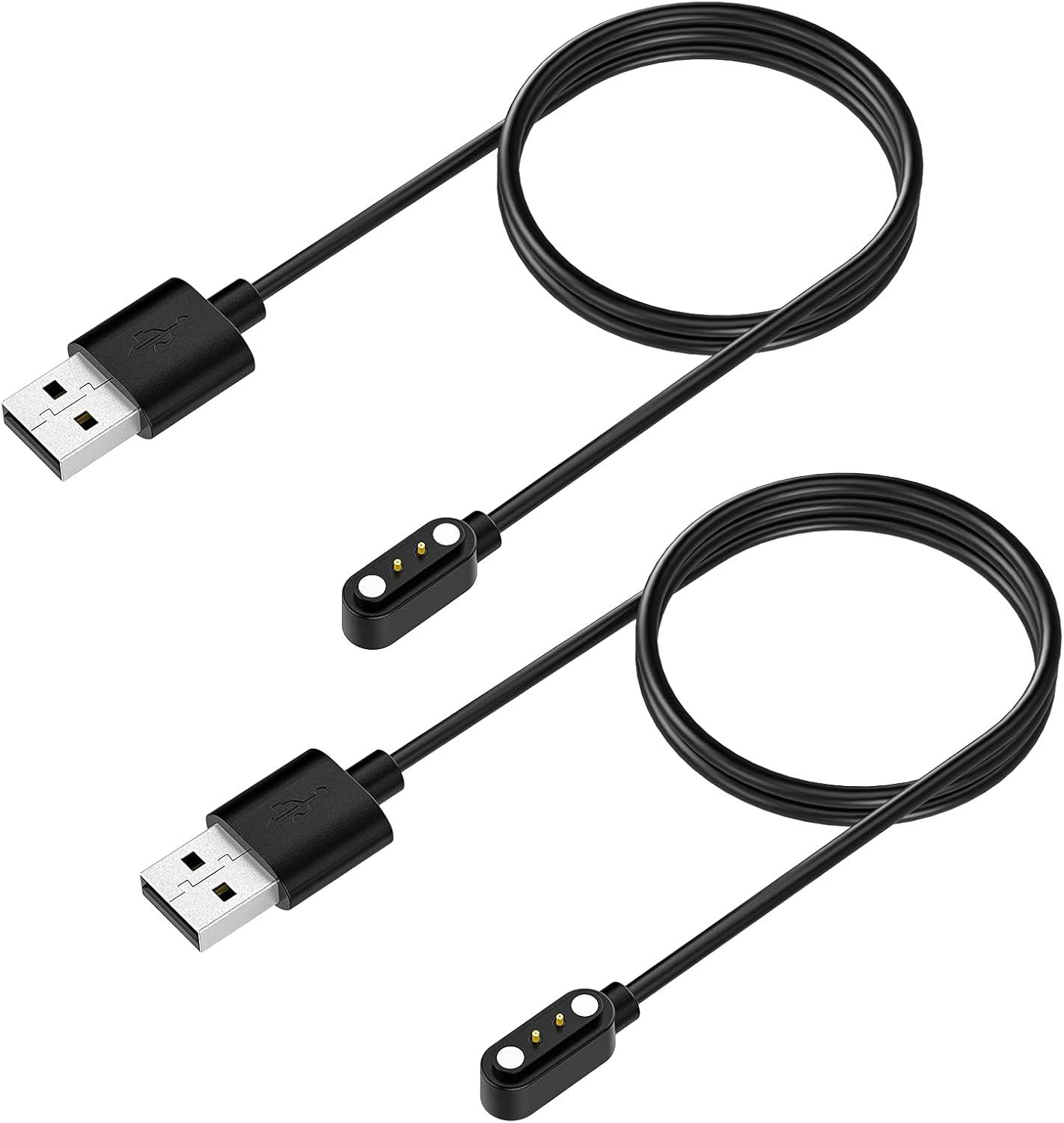 imageTiMOVO 33FT Smart Watch Charger Compatible with YAMAY Letsfit VeryFitPro Magnetic USB Smartwatch Charging Cable for Willful SW021 SW023 SW025Umidigi Uwatch 3S 3 2 2S BlackBlack