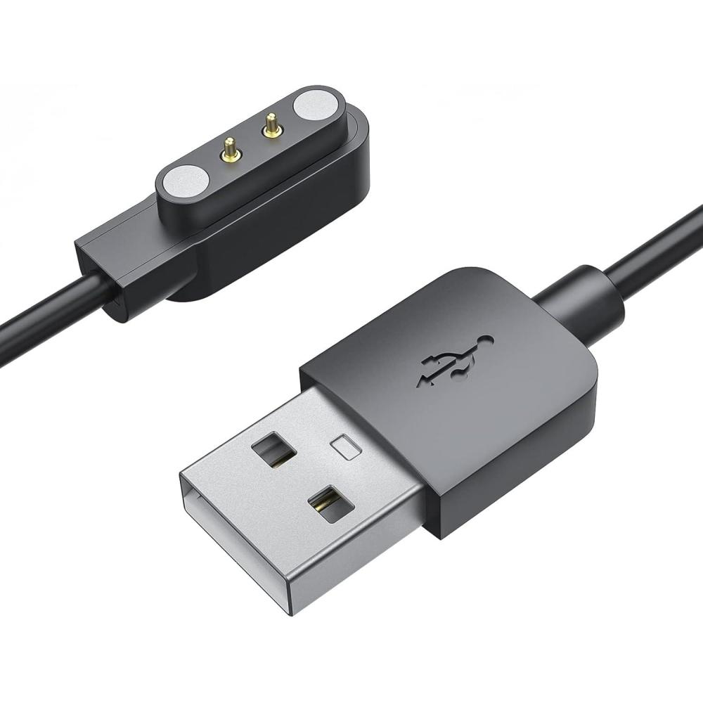 imageTiMOVO Charger Compatible with SW022LW11GTX FitnessCXB01Mugo Chalvh 169quot Magnetic USB Charging Cable 197ft60cm Replacement Charging Power Cable Cord Black