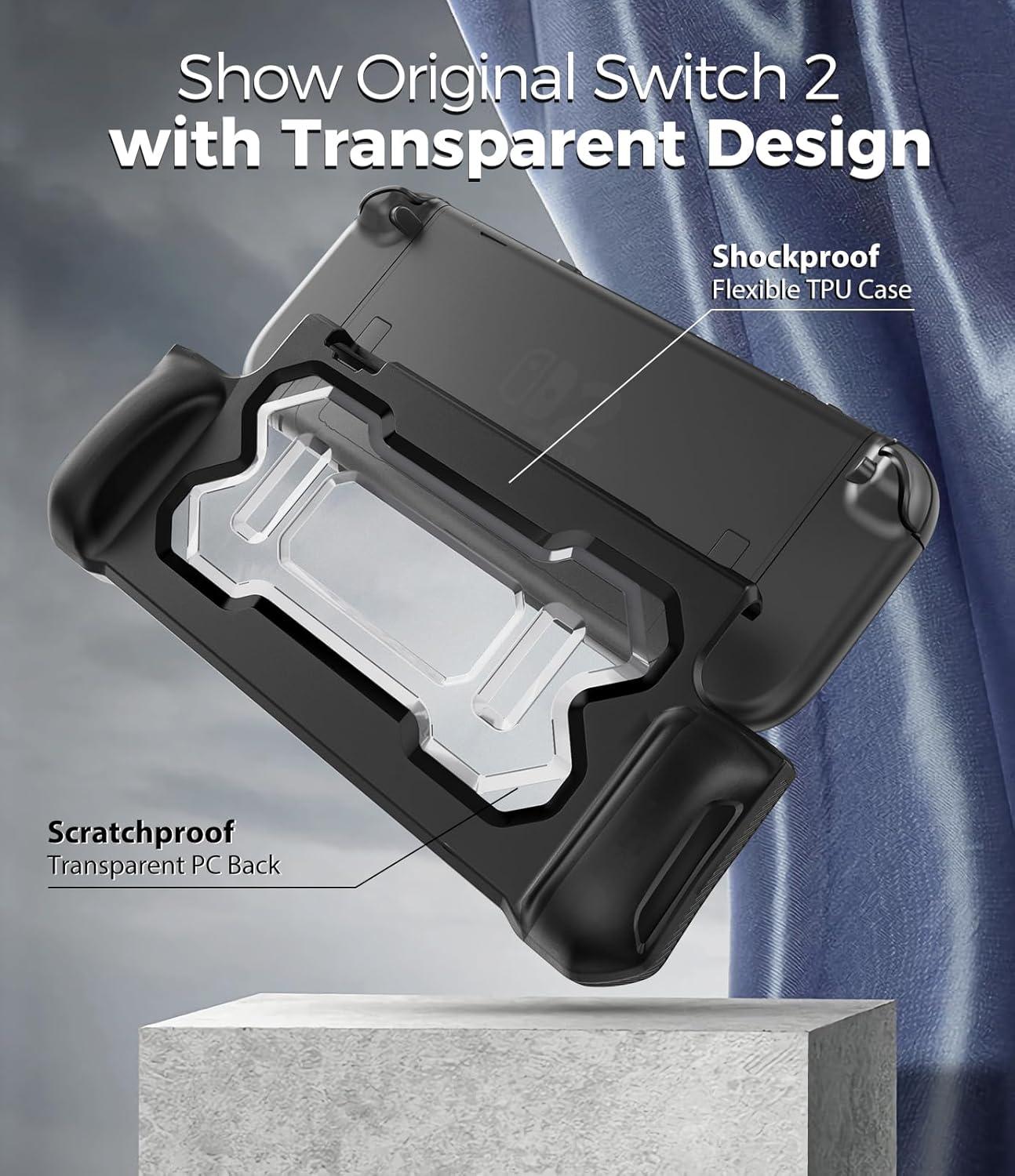 imageTiMOVO Carrying Case for Nintendo Switch 2 2025 with Large Capacity and Protective Case for Nintendo Switch 2 with Ergonomic Design Black