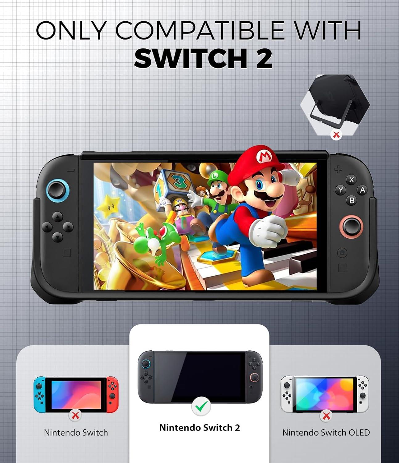 imageTiMOVO Carrying Case for Nintendo Switch 2 2025 with Large Capacity and Protective Case for Nintendo Switch 2 with Ergonomic Design Black