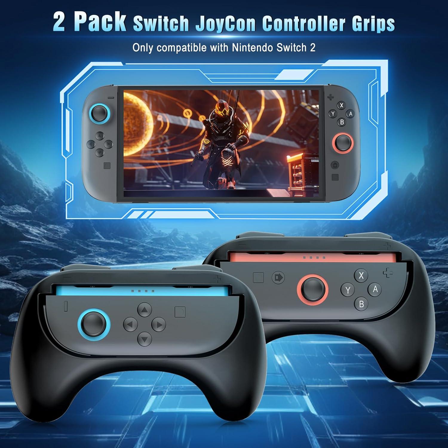 imageTiMOVO Carrying Case for Nintendo Switch 2 2025 with Protective Hard Shell and Controller Grip Compatible with Nintendo Switch 2 JoyCon Black