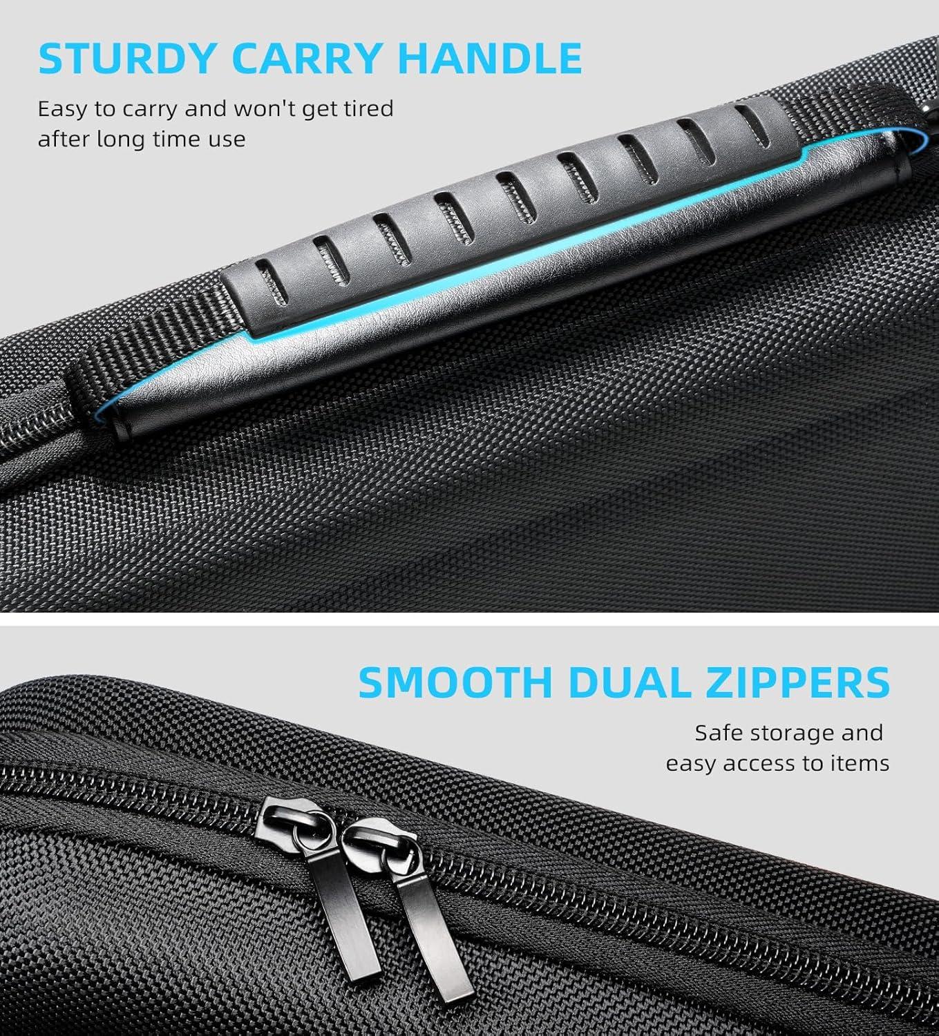 imageTiMOVO Large Capacity Carrying Case for Nintendo Switch 2 2025 Protective Hard Shell Portable Travel Case Pouch for Switch 2 with 20 Game Card Slots and Pockets for Console ampamp Accessories Black