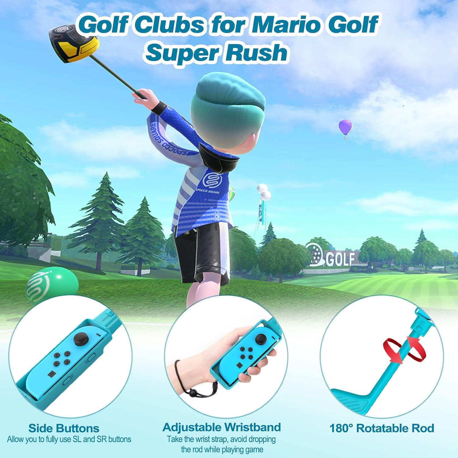 imageTiMOVO Switch Sports Accessories Bundle for Nintendo SwitchSwitch OLED 9 in 1 Switch Sports Game Kit with Switch Golf Club JoyCon Wrist Bands Soccer Leg Straps Tennis Rackets Sword for Chambara