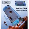 TiMOVO Dockable Case for Nintendo Switch 2 2025, TPU Grip Protective Case Accessories with Quick-Release Joycon Design for Switch 2, Anti-Scratch Shockproof Console Hard Cover, Gray(Blue)