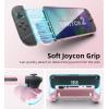 TiMOVO Dockable Case for Nintendo Switch 2 2025, TPU Grip Protective Case Accessories with Quick-Release Joycon Design for Switch 2, Anti-Scratch Shockproof Console Hard Cover, Gray(Pink)